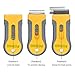 FOSHIO Retractable Yellow Plastic Razor Blade Scraper Tool with 10pcs Extra Carbon Steel Razor Blades for Glass Gasket Label Sticker Remover Tool,Grease Paint Window Razor Scraper