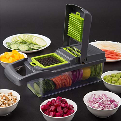 Karooch 7 in 1 Variety of Pattern Cutters Vegetable and Fruit Choppers - Sliced Chopped Diced Slices All Kinds of Cuts