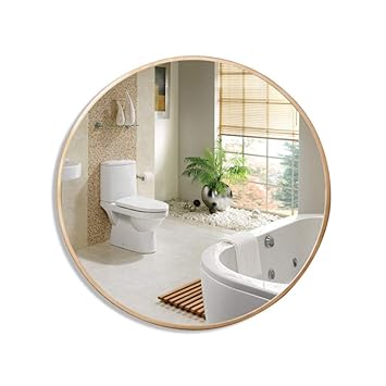 Farbe : B, größe : 70cm Europäische Wand Runde Spiegel Wand Badezimmer
