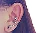 1Pcs Women's Retro Earring Leaves Design Ear Cuff Wrap(Silver)