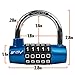 BV 5 Digit Combination Alloy Padlock - Safety Lock for Toolbox, Closet & Gym Locker (Blue - Pair)