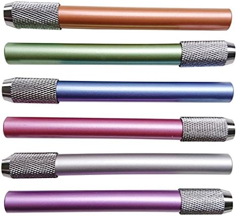 Axe Sickle 6 pcs Aluminum Pencil Lengthener Extender Holder, Assorted Colors.