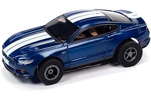 GENERIC Auto World Xtraction 2018 Mustang GT (Blue) HO Scale Slot Car