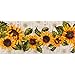 DII Table Top Décor Collection Spring & Summer Table Runner, 14x72, Rustic Sunflowers Print