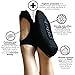 Yoga Pilates & Barre Grip Socks, Non Slip, Non Skid, Open Foot Sock Black, Small/Medium (Women 5-10 Men 4-9)