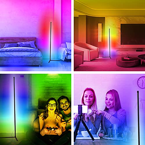 iCreating LED Corner Floor Lamp RGB Color Changing LED Corner Light