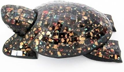Turtle Shaped mirror- mosaic decorated Ashtray 21 cm long