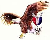 American Eagle Scout Edible Cake Topper Frosting 1/4 Sheet Birthday Party,Brown