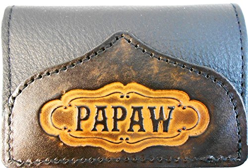 Hilltop Leather Company Mens Handcrafted Leather Trifold Wallet Papaw