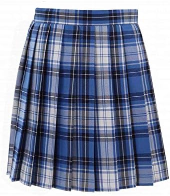 Women School Uniforms Plaid Pleated Costume Mini Skirt