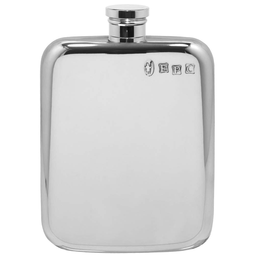 English Pewter Company 4oz Plain Pewter Hip Flask [SF434]