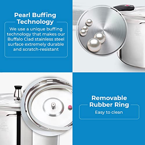 Buffalo 12 Quart Pressure Cooker Stainless Steel Large Canning Pot