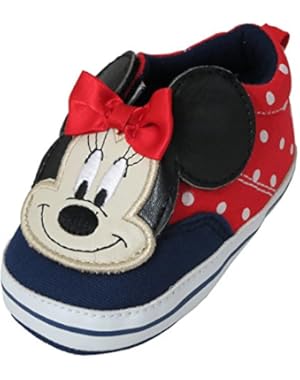 Minnie Mouse Red Polka Dot Girl's Baby Sneakers