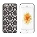 GBSELL Carved Damask Vintage Pattern Matte Hard Case Cover For IPhone 5 5S SE (Black)