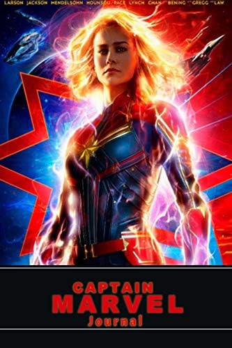 Captain Marvel Journal: Dotted Midline Creative Picture Notebook Draw and Write logbook, birthday journal, movie adventure journal Famous Film Fan Feature Paperback – 27 May 2019
