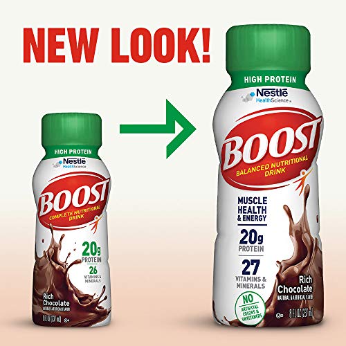 BOOST High Protein Complete Nutritional Drink, Rich Chocolate, 8 Fl Oz Bottle, 24 Pack (packaging Ma - //coolthings.us
