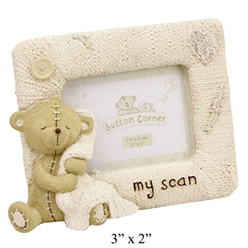 Oaktree Gifts My Scan Button Corner Resin Photo Frame 3 x 2