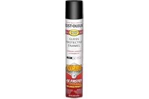 Rust-Oleum 334128 Stops Rust Turbo Spray System Spray Paint, 24 oz, Gloss Black