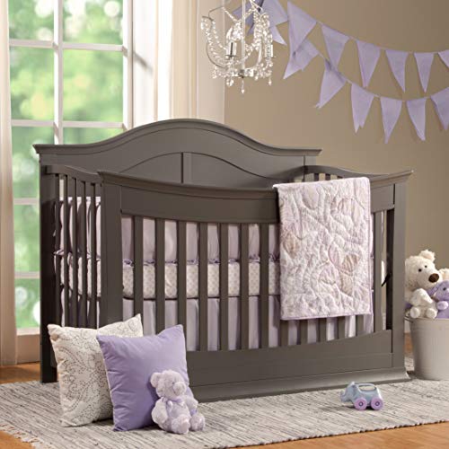 DaVinci Meadow 4in1 Convertible Crib with Toddler Bed Conversion Kit in Slate, Greenguard Gold