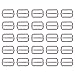 Shappy 25 Pieces 1 Inch Slide Buckle Triglide Slides Webbing Slider for Fasteners Strap Backpack, Silvery