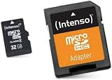 Intenso 3413480 Class 10 Micro SD Card 32GB with SD Adapter - 20MB/s Read