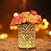 VINCIGANT Silver Decorative Flower Vases Candle Lantern for Coffee Table Centerpieces,Gifts for Anniversary/Wedding/Christmas
