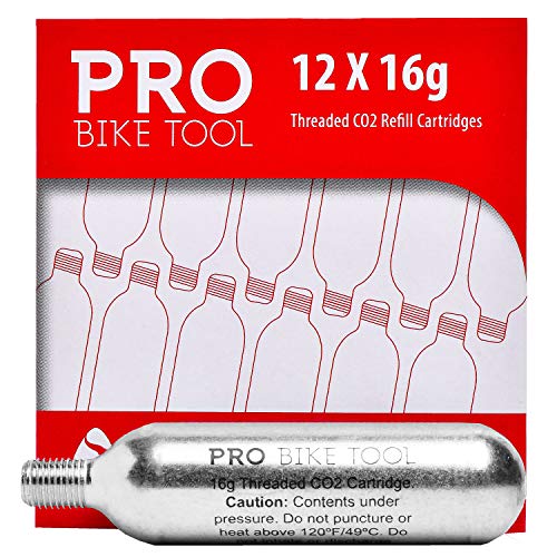 Threaded CO2 Cartridges for All CO2 Bike Tire Inflators with Threaded