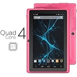 ProntoTec Axius Series Q9 7 Inch Quad Core Android 4.4 KitKat Tablet PC, 800 x 480 Pixels Cortex A8 Processor, 4GB ROM, Dual Camera, G-Sensor, Google Play Pre-loaded -Pink (2015 New Model)
