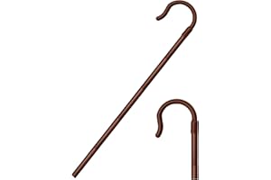 Poen Halloween Shepherd's Staff Hook Prop Costume 5Ft Tall Walking Cane Stick Plastic Crook Staff Shepherd Cosplay Accessory