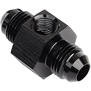 Adaptateur Droit 6AN Mâle Vers 1/4 NPT - Aluminium Noir Anodisé - Lot De 2