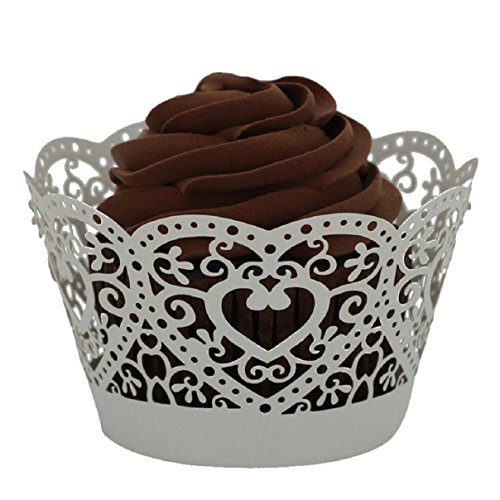 Personalized Cupcake Liners. Pack of 120 Mr & Mrs Filigree Paper Laser