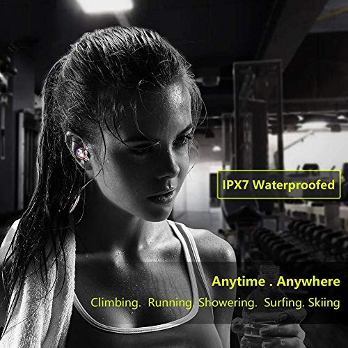 Mifo O5 Bluetooth 5.0 Earphones IPX7 Waterproof Sports Headphones with 2600mAH Portable Charging Case Headset Earbuds Hi-Fi Sound Wireless