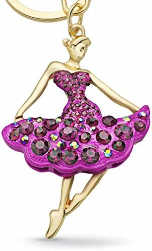 Womens Keychain Ballet Ballerina Dancer Girl Souvenir Gift Keychain Purse Bag Buckle Handbag Pendant For Car Keyring Holder Women Jewelry K229 Peach
