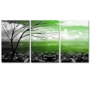 Colorful Abstract Cloud Tree Painting Artwork for Home...