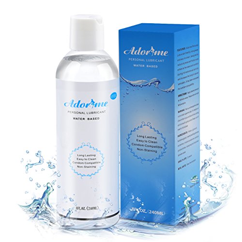 Water-Based Condom-Compatible Lubricant, Adorime Long-Lasting Personal Lube for Women Vagina Dryness Men 8 oz (Best Lube To Masturbate)