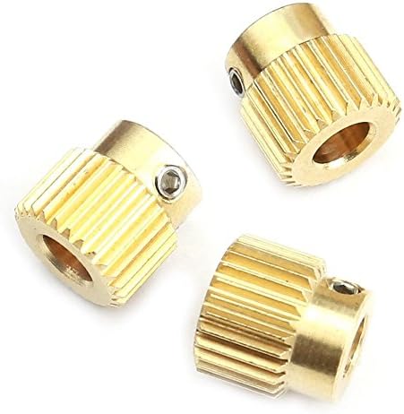 3D Printer Extrusion Wheel 26 Tooth Gear Special Brass Wire Feed Wheel Gear,For DIY New 3D Printer Extruder,3PCS（1 set）