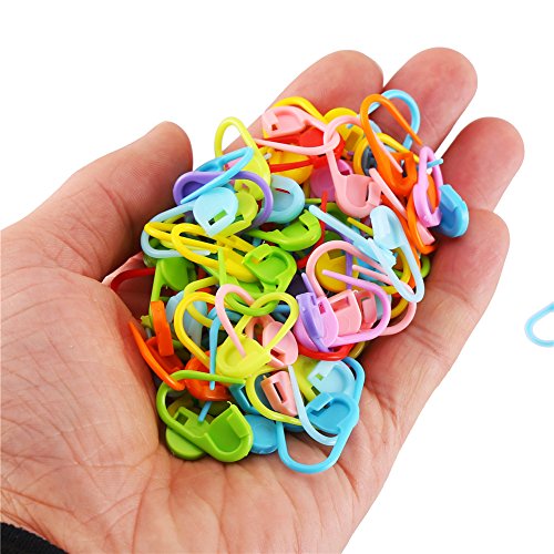 LOKIPA Crochet Locking Stitch Markers for Knitting 120pcs Mixed Color Stitch Marker Set Knitting Stitch Counter Needle Clips - Thumbnail 3