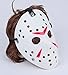 Gmasking Horror Halloween Costume Hockey Mask Party Cosplay Props (White-Red)