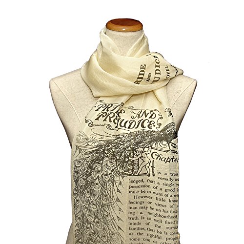 Pride and Prejudice Chiffon scarf, summer scarf, light scarf, Spring scarf