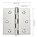 Stainless Steel Hinges, 2-Pack 3.5