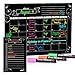 Cedar Markers 16"x12" Magnetic Calendar for Refrigerator and Magnetic Grocery List for Fridge with Free Chalk Markers. Dry Erase Calendar for Monthly Planning Kindergarten Calendar (Black) primary