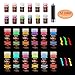 HXDZFX Glow in The Dark Paint UV Paint(Set of 12 Bottles 20g. Each) Safe Non-Toxic for Slime,Nails,Epoxy Resin,Acrylic Paint,Halloween,Fine Art and DIY Crafts