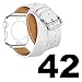 Maxjoy Compatible with Apple Watch Band, Genuine Leather Bands 42mm 44mm Strap Replacement Wristband with Metal Clasp Compatible with Apple iWatch Series 4 3 2 1 Sport Edition, White