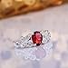 NYKKOLA New Arrival 925 Silver Beautiful Ruby Diamond Fashion Band Ring for Women Lady Lovers(O)