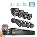 Amcrest AMDV10818-4B4D-B Full-HD 1080P 8CH Video Security System w/Eight 2.0MP (1920TVL) Outdoor IP67 Bullet & Dome Cameras, 66ft Night Vision, Pre-Installed 1TB Hard Drive