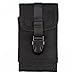 Ranboo Belt Pouch for iPhone Xs Max XR 6S 7 8 Plus, Nylon Holster Case Army Molle Tactical Military Belt Loop Clip Pouch Waist Bag Large Cell Phone Holder for Galaxy S7 8 9 Plus Men Belt Carrier Black