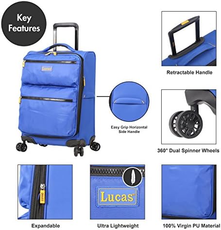 lucas luggage ultra lightweight carry on 20 inch