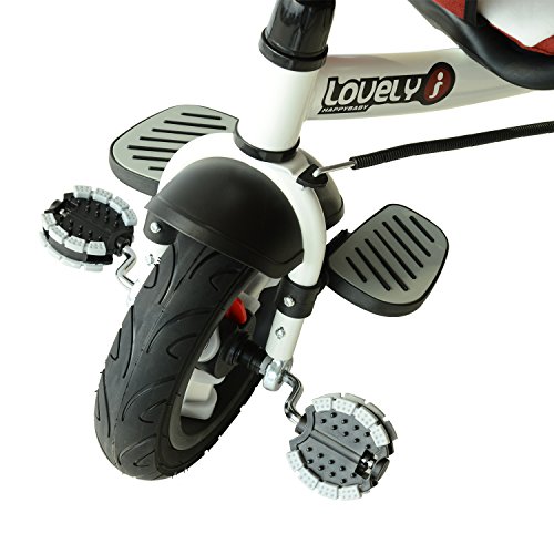 qaba 2 in 1 lightweight tricycle baby stroller