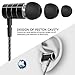 Earphones, Tintec in-Ear Earbuds Stereo Headphones High Definition, Tangle Free, Noise Isolation, Heavy Deep Bass for iPhone, iPad, iPod, Samsung Galaxy, Tablets etc[with Mic & Volume Control]