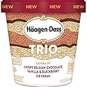 Haagen Dazs Trio Vanilla Blackberry Chocolate Ice Cream, 14 oz (Frozen)